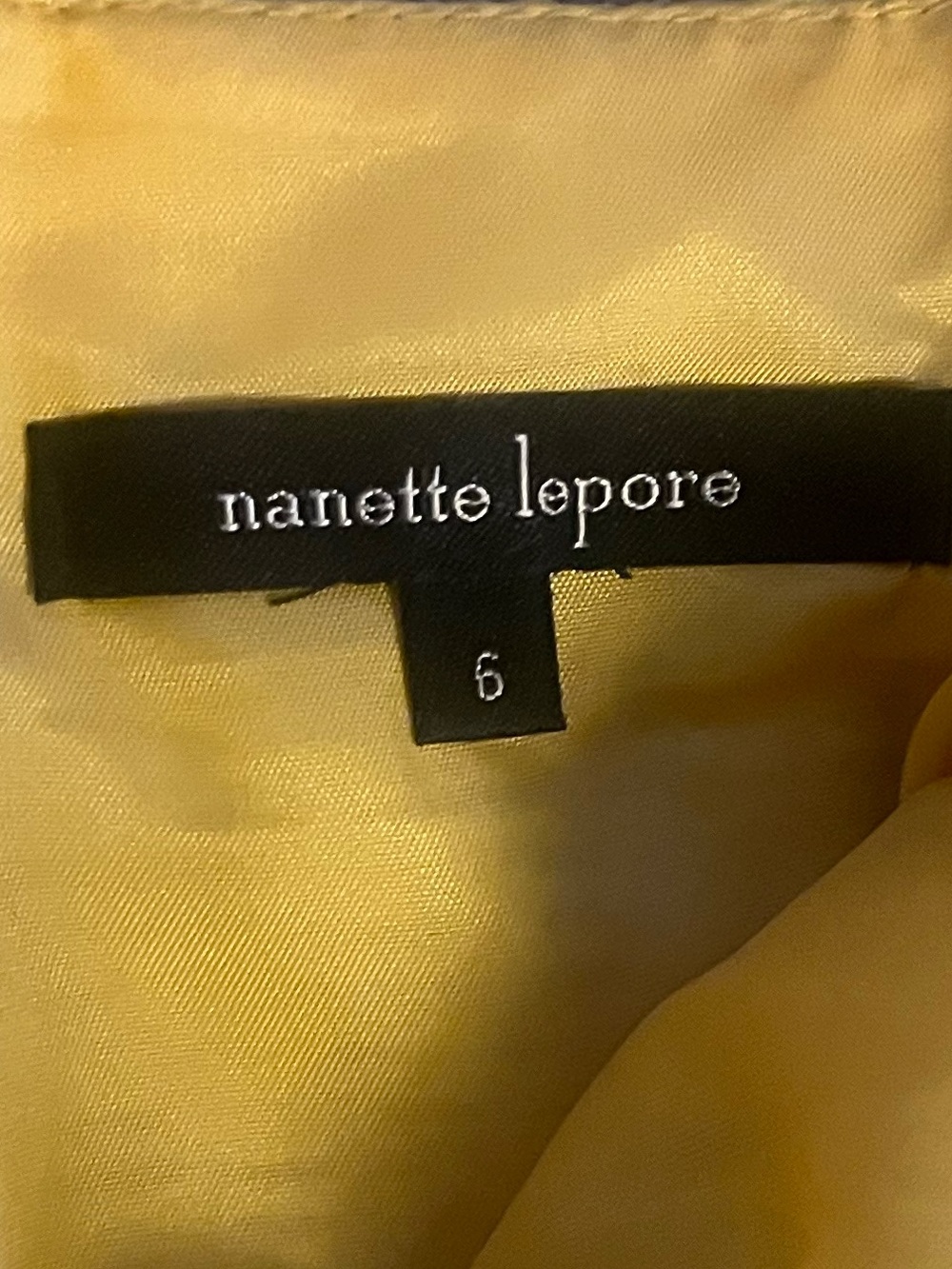 Vintage Nanette Lepore Canary Yellow Lace Lined Dress | Size 6 - Picture 4 of 6